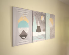 Cargar imagen en el visor de la galería, Set de 3 cuadros 40x60cm tematica abstracta

