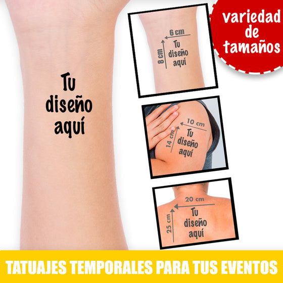 Tatuajes Temporales Personalizados para niños